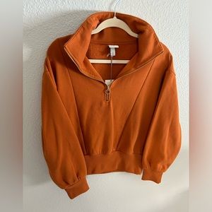 NWT a new day crewneck half zip sweatshirt size small!